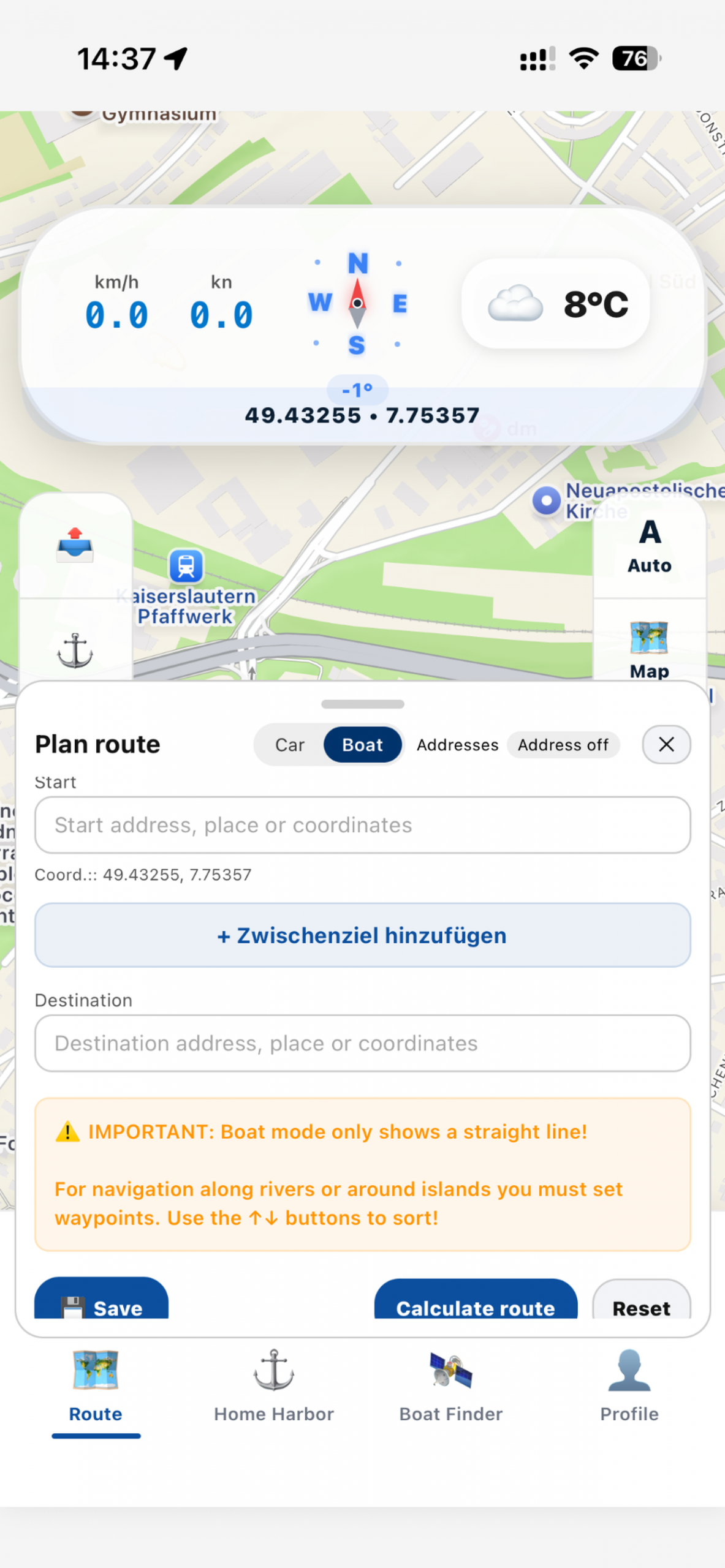 Boat Navi Screenshot
